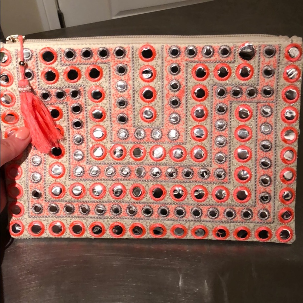 Charming pink clutch